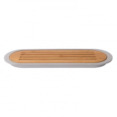 Berghoff Leo Bread Tray Cutting Board Wood 14.5 x 4.25 cm Beige/Grey 3950061
