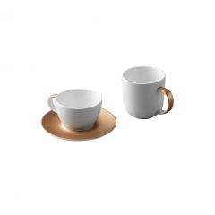 Berghoff Gem Tea and Coffee Set Porcelain White/Gold 1698005