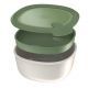 Berghoff Leo Square Lunch Box With Inner Plate 1.6 Liter White & Green 3950221