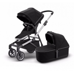 Thule Sleek Stroller With Assinet Aluminium Black 11000007