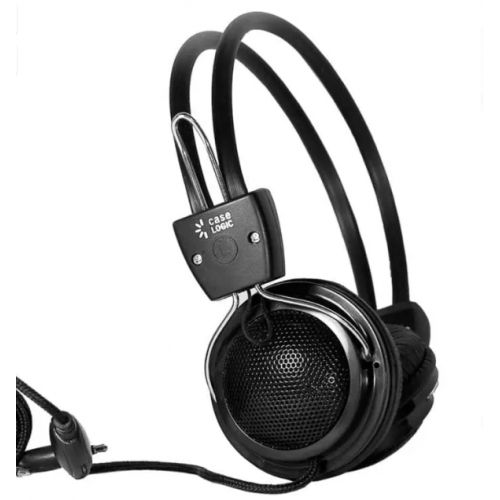 Case Logic Stereo Headphone Mic Over Ear 3.55 mm Plug Black HD-101