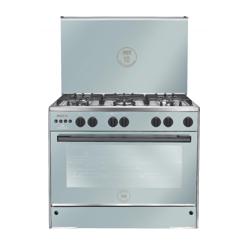 Unionaire Cooker 5 Gas Burners 60*80 cm with Fan Stainless Steel C69SS-GC-447-ISOF-M12-2W-AL