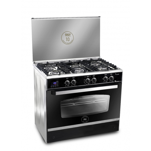 Unionaire Cooker 5 Gas Burners 60*80 cm Full Safety with Fan Stainless Steel C68SS-GC-511-ITSF-2W-AL