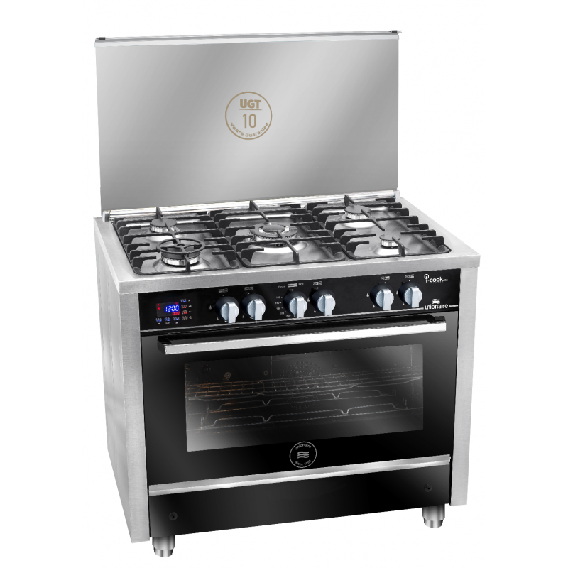 Hoover Burner Gas Cooker, Oven And Grill With Rotisserie, Black And ...