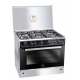 Unionaire Cooker 5 Gas Burners 60*90 cm with Fan Stainless Steel C69SS-GC-511-ICFSO-TP-2W-AL