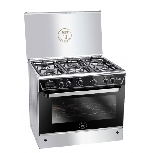 Unionaire Cooker 5 Gas Burners 60*90 cm with Fan Stainless Steel C69SS-GC-511-ICFSO-TP-2W-AL
