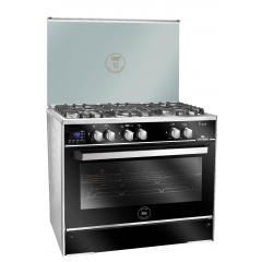 Unionaire Cooker 5 Gas Burners 60*90 cm Full Safety with Fan Stainless Steel C69SS-GC-511-ITFS-2W-AL