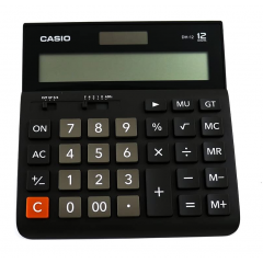كاسيو آلة حاسبة رقمية لسطح المكتب أسود DH-12-BK-W-DP