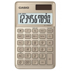 Casio Portable Digital Calculator Gold SL-1000SC-GD-N-DP
