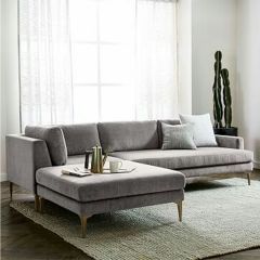 Domani Sofa L Shape 260*160*80 cm Gray SL07