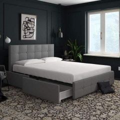 Domani Bed 100*160*200 cm Gray BED-27