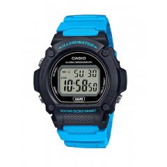 Casio For Men Analog Sports Watch Resin Diametre 47 mm Blue W-219H-2A2VDF