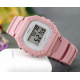 Casio Women's Watch Diametre 43.2 mm Digital Square Face Resin Band Pink W-218HC-4AVDF