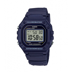 Casio Watch for Men Diametre 43.2 mm Digital Resin Band Blue W-218H-2AVDF