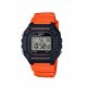 Casio Watch for Men Diametre 43.2 mm Digital Resin Band Orange * Black W-218H-4B2VDF