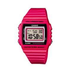 Casio Women's Digital Wrist Watch Diametre 40.7 mm With Resin Band Pink Color W-215H-4AVDF