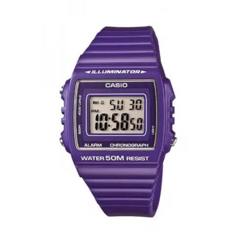 Casio Women's Digital Wrist Watch Diametre 40.7 mm With Resin Band Purple W-215H-6AVDF