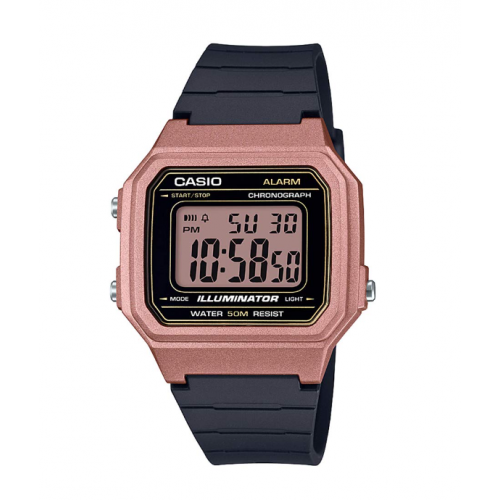 Casio Women's Digital Water Resistant Watch Diametre 41.2 mm Rose Gold W-217HM-5AVDF