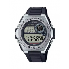 Casio Watch Diametre 50.7 mm Rubber Digital Buckle Wrist Black MWD-100H-1AVDF