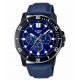 Casio Men's Watch Chronograph Leather Strap Blue MTP-VD300BL-2EUDF