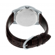 كاسيو ساعة للرجال دائرية الشكل بسوار جلدي قطرها 41.5 مم لون بني