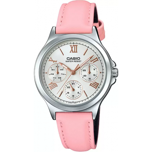 Casio Women's Watch Analog Leather Band Diametre 33.2 mm Pink LTP-V300L-4A2UDF