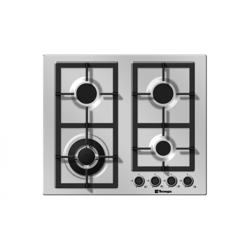 Tecnogas Built-In Gas Hob 60 cm 4 Burners Stainless PN60GVF4FGX