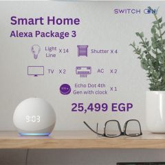 Home Automation Set to Control 14 lighting lines,4 Shutter, 2 AC and 2 TVs ALEXA Package 3
