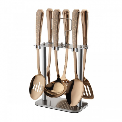 Oxford Kitchen Set 7 Pieces with Gold Stand OX066