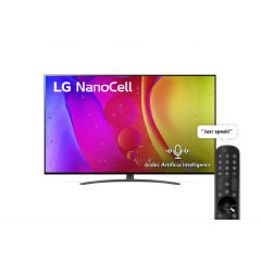 LG NanoCell TV 55 Inch NANO84 Series Cinema Screen Design 4K Active HDR WebOS Smart AI ThinQ Local Dimming 55NANO846QA
