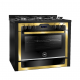 Unionaire I Chef Cooker 5 Gas Burners 90*60 cm with Fan Golden * Black C69GB-1GC-383-IDSP-S-PC-2W-AL