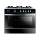 Unionaire I Chef Control Cooker 5 Gas Burners 90*60 cm with Fan Stainless Steel C69GS-GC-383-ICSH-S-P-2W-AL