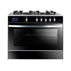 Unionaire I Chef Control Cooker 5 Gas Burners 90*60 cm with Fan Stainless Steel C69GS-GC-383-ICSH-S-P-2W-AL