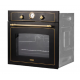 HANS Built-In Gas Classic Rustic Oven 60 cm with Grill and Fan Black OGO204.11