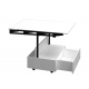 XPAND Furniture Shelves Table Turns into Dining Table with Drawer and Storage White XPT1001