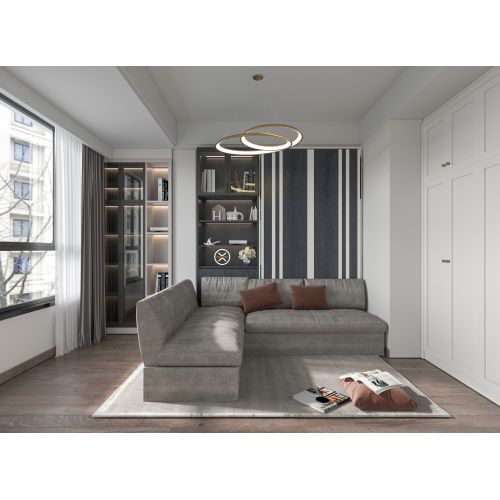 XPAND Furniture Sofa Wall Bed with Storage Unit White * Grey XPB1001