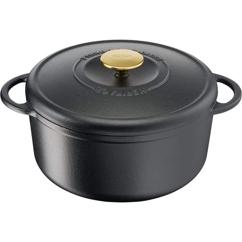 Tefal Heritage Cast Iron Round Saucepan 25 cm 5.1L Black E2230404