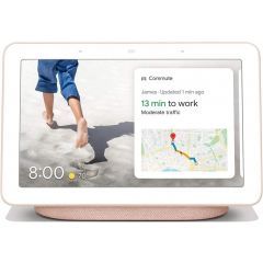 Google Nest Hub with 7" Touchscreen Display Plus Google Assistant Built-in and Bluetooth Pink GA00517-CA