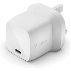 Belkin Boost Charge USB PD GaN Charger 30W USB C Fast Charger for iPhone MacBook Air iPad Pro Pixel and Galaxy BKN-WCH001VFWH