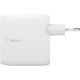 Belkin BoostCharge USB PD GaN Charger with 2 Ports 63W USB-C Fast Charger WCH003VFWH