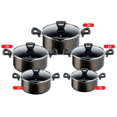 Tefal XL Intense Stewpot Set With Glass Lid 10 Pieces 403841102