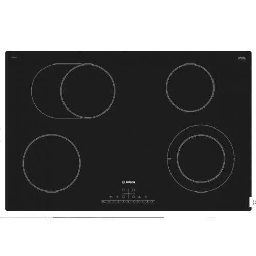 Bosch Built-in Electric Hob Glass Ceramic 80 cm With Touch Control Black PKN811FP2E