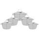 Zahran Stainless Steel Stewpot Set With Glass Lid 10 Pieces Z-212060029