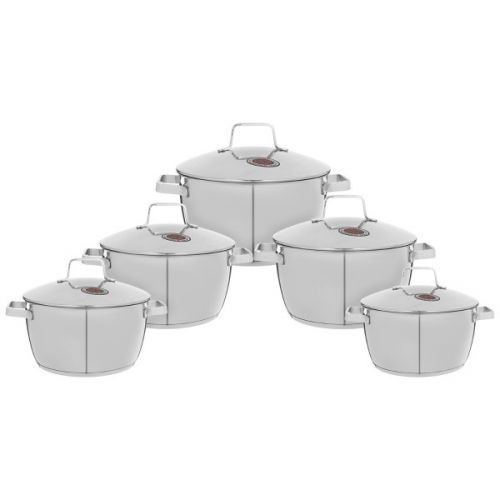 Zahran Stainless Steel Stewpot Set With Glass Lid 10 Pieces Z-212060029
