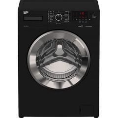 BEKO Washing Machine Full Automatic Digital 8 KG 1200 rpm Steam Chorome Door Black WTV-8612-XBCI