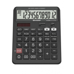 شارب آلة حاسبة مالية حجم كبير 12 رقم لون أسود EL-CC12GP