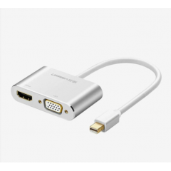 Ugreen Mini DP To HDMI * VGA Converter Silver MD115