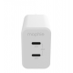 Mophie Wall Adapter Dual USB-C 45 W White 409909299