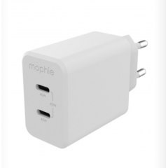 Mophie Wall Adapter Dual USB-C 45 W White 409909299