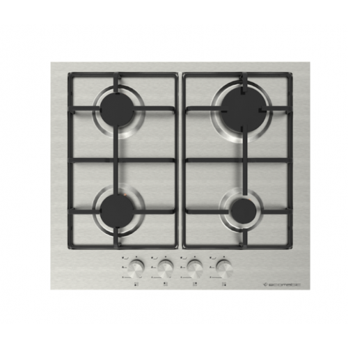 Ecomatic Built-In Hob 4 Burners 60 cm Stainless Steel Silver S623S